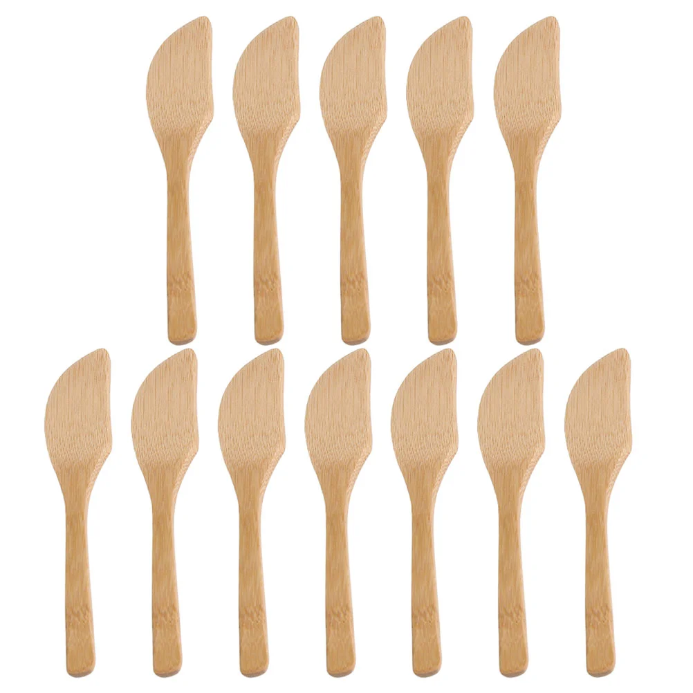 

12 Pcs Bamboo Dumpling Knife Makers Coffee Mugs Simple Wonton Making Tools Cheese Spreader Jam Spatulas Spoon Portable Whistle