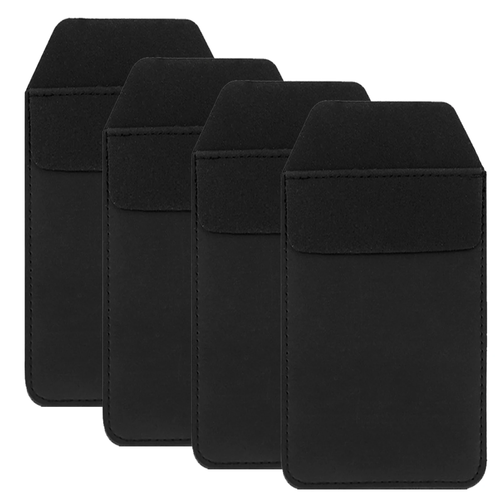 ปากกาดินสอป้องกันกระเป๋าหนัง PU อเนกประสงค์4ชิ้นแขนใช้งานสะดวกทนทานสำหรับเสื้อผู้ชายทนทานกันรั่ว