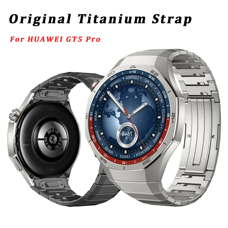 

Оригинальный роскошный титановый ремешок без зазоров для Huawei Watch GT5 Pro, металлический ремешок для Huawei Watch GT5 Pro, деловой быстросъемный ремешок