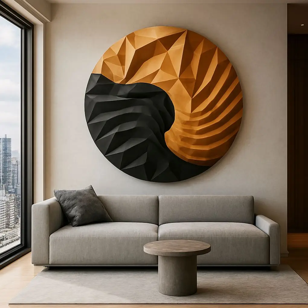 ※h Handmade Organic Round Wood Wall Art Art Deco Sculpture Art Theme Interiors Anniversaries Home Gift