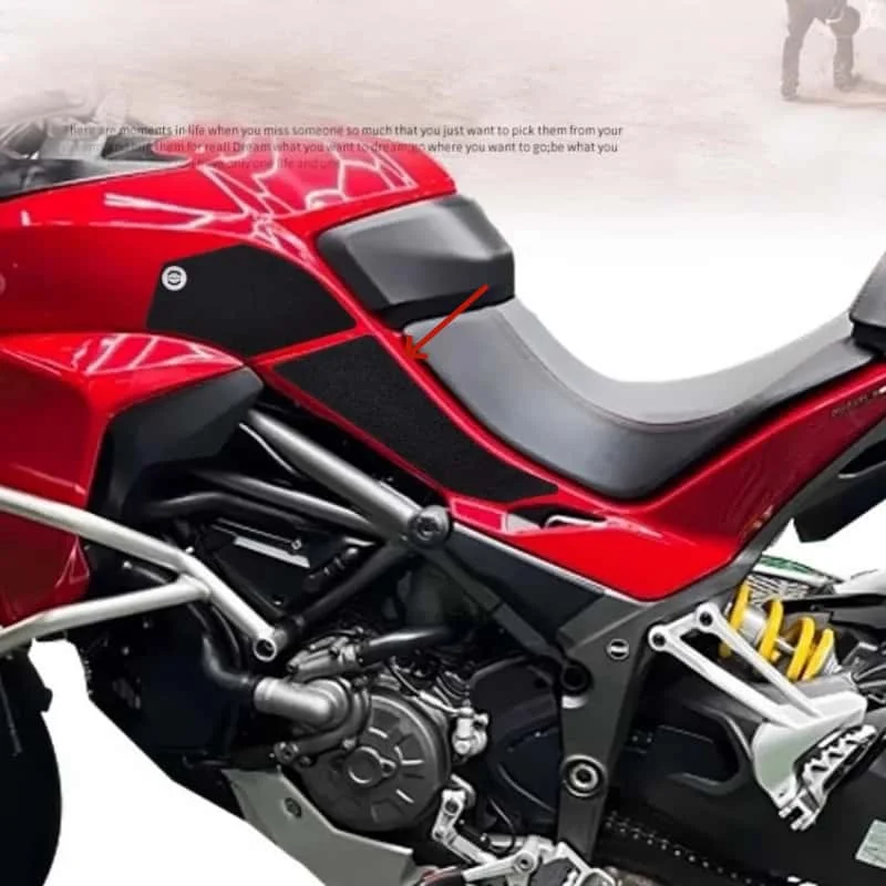 دراجة نارية ملصق خزان عدم الانزلاق خزان الجر الجانب وسادة واقية ملصق مائي ل Ducati Lantu MTS1200 S 1260 S 2015-2022