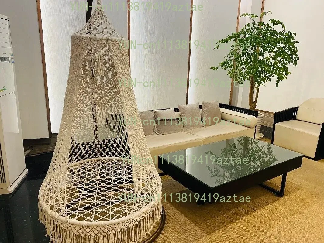 Handmade Interior Weaving Hanging Chair Hanging Basket Bohemian Balcony Swing Home Living Room Adult Hammock