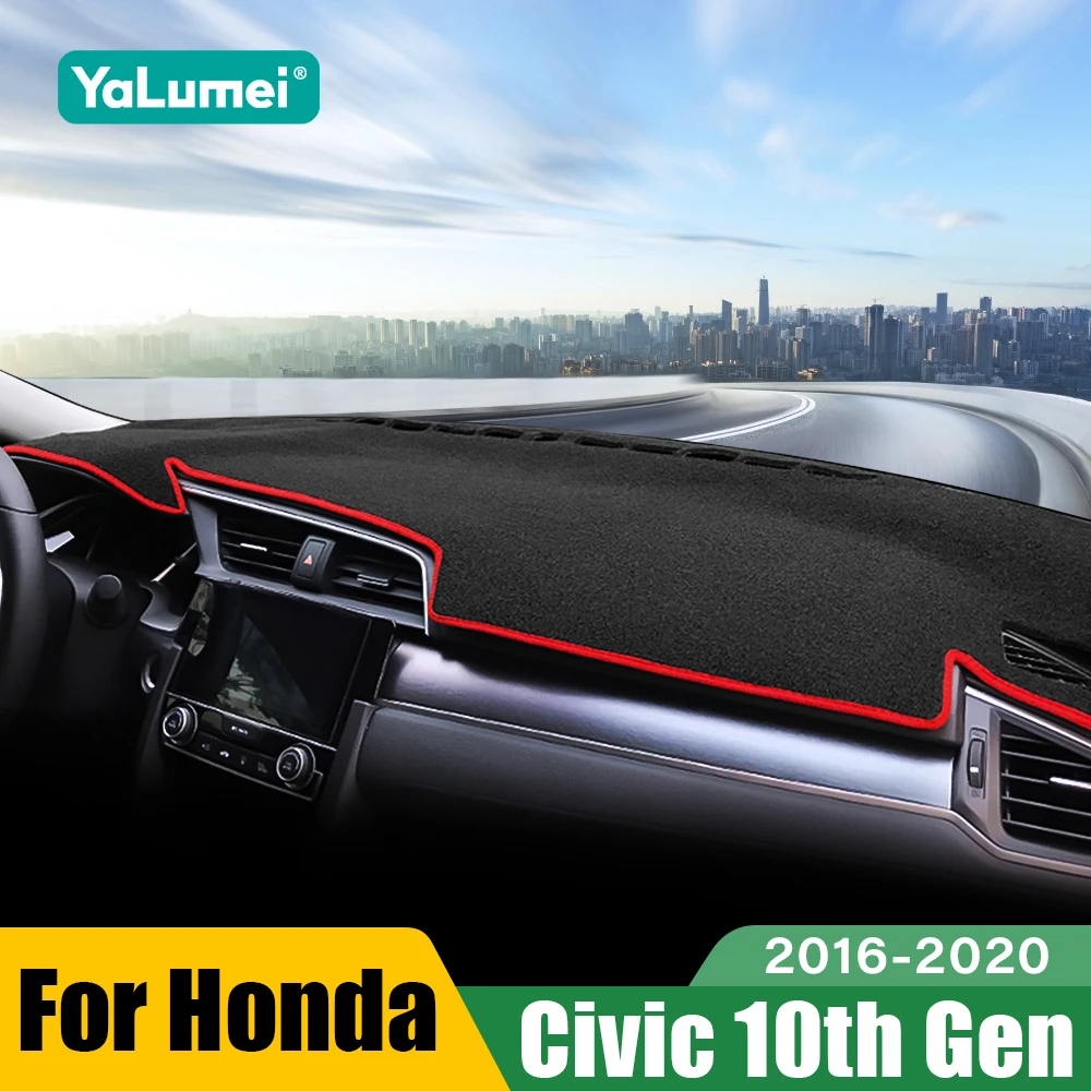 Für Honda Civic 10th 2016 2017 2018 2019 2020 Auto Dashboard Sonnenschutz Abdeckung Matte Instrument Plattform Vermeiden Licht Pad Zubehör