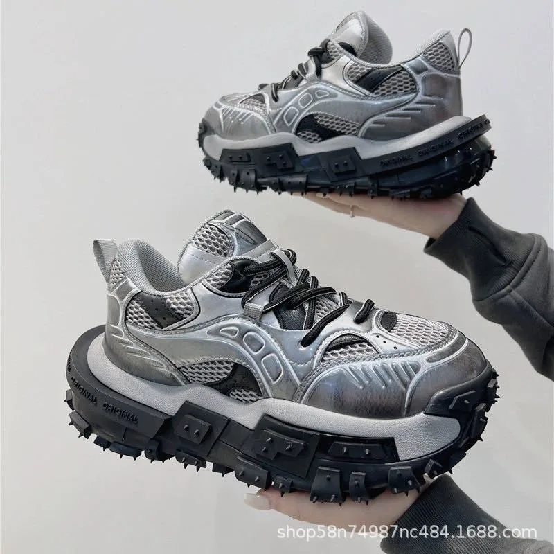 

Sneaker for Mens Retro Fad Platform Casual Men's Shoes Wear Resistant Light Sneakers Mesh Breathable Tennis Shoes Кроссовки Мужс