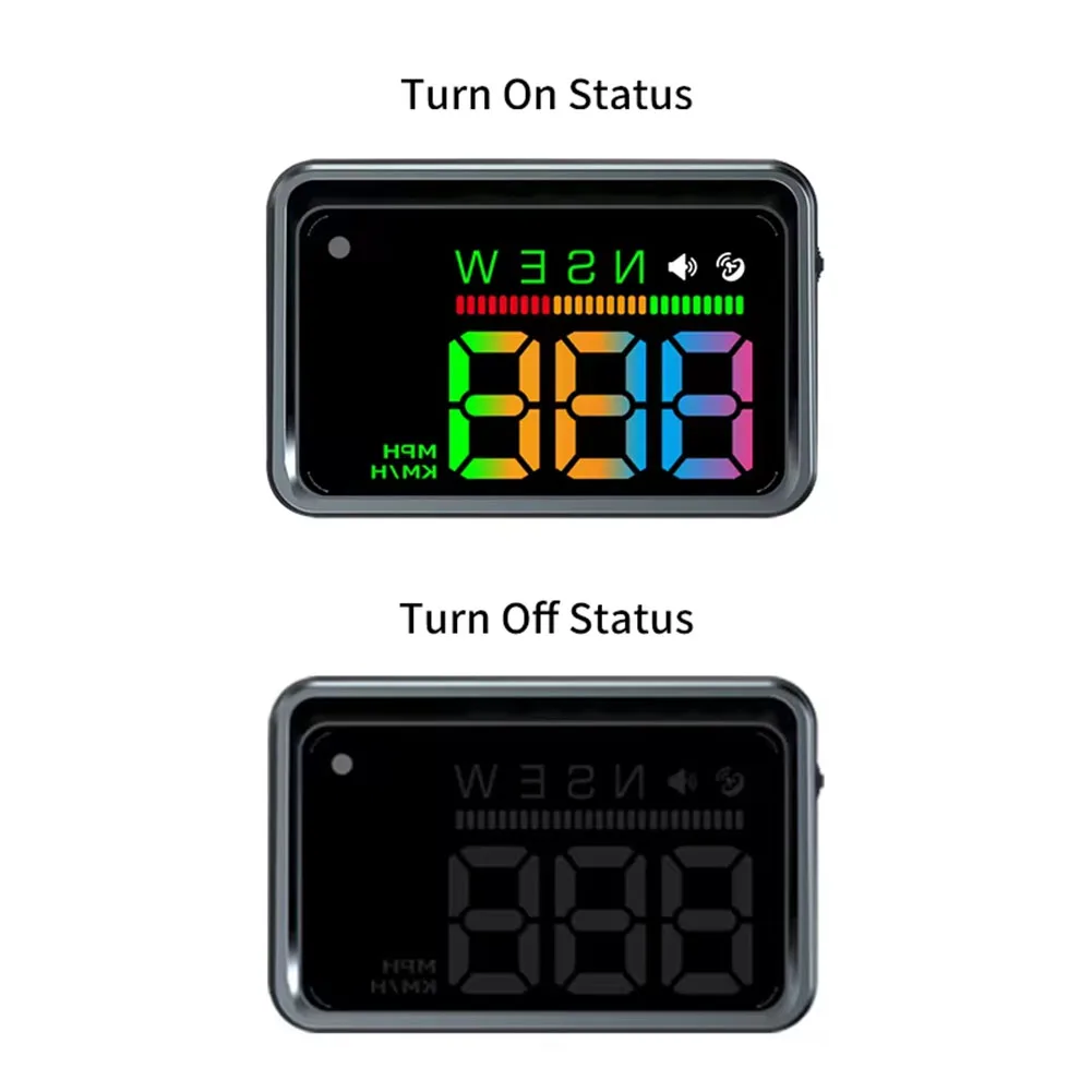 Car Head up Display GPS Speedometer LED Digital Windshield Projector Automatic Brightness Speed Alarm LED Atmosphere Light