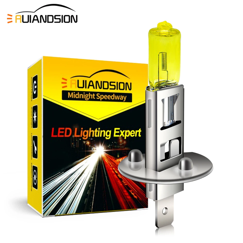 Lâmpada Halógena H7 H1 H3 12V 24V 100W Super Brilhante Amarela 1500LM para Farol de Neblina e Substituição de Farol Automotivo para Caminhão SUV Veículo