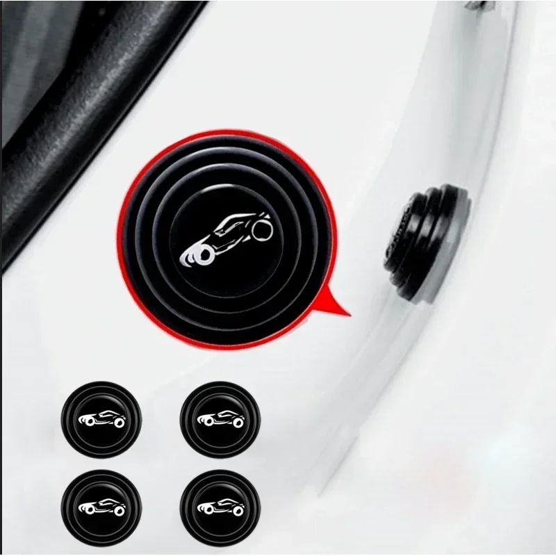4Pcs/set Car Door Shock Absorber Pads Buffer Bumper Anti-collision Shock Absorbing Gasket for Auto Sound Insulation Adhesive