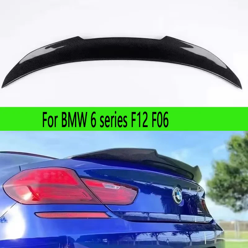 

Для BMW 6 серии F12 F06 630 640: карбоновые задние спойлеры («утиный хвост»), накладки на багажник, обвес для тюнинга заднего спойлера.