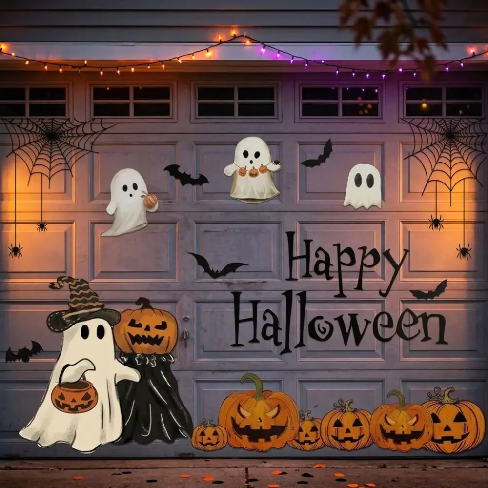 Soft Magnets Halloween Garage Door Magnets Weather-Proof Water-Resistant Happy Halloween Magnet Stickers No-Adhesive