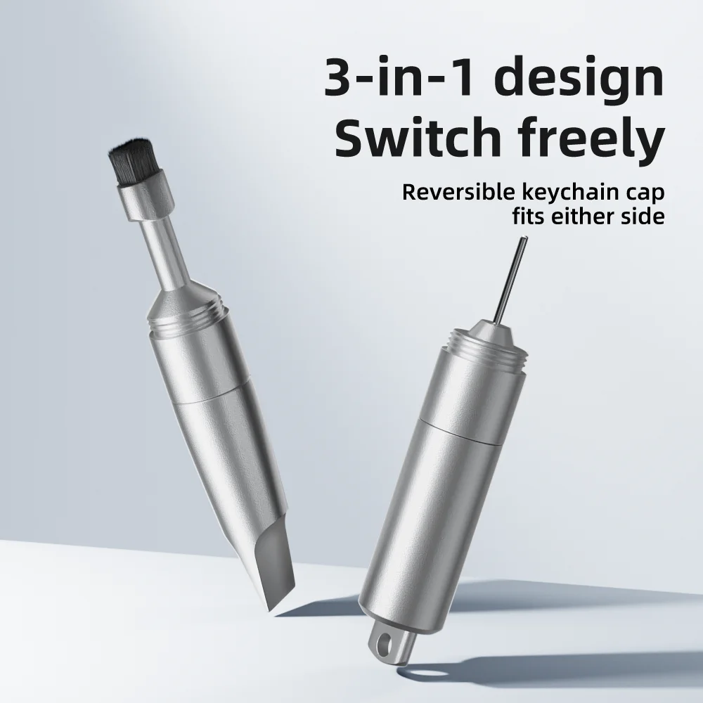 3-in-1 SIM Card Tray Removal Tool Eject Pin Earbuds Cleaning Brush Reset Tool Needle Opener Cleaner Pen Kit for iPhone Headphone - view 2