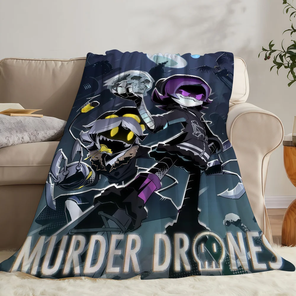 Murder Drones Dystopian Blanket Soft Warm And Thick Perfect For Bedroom Living Room Bed Sofa Camping Picnic Office Gift