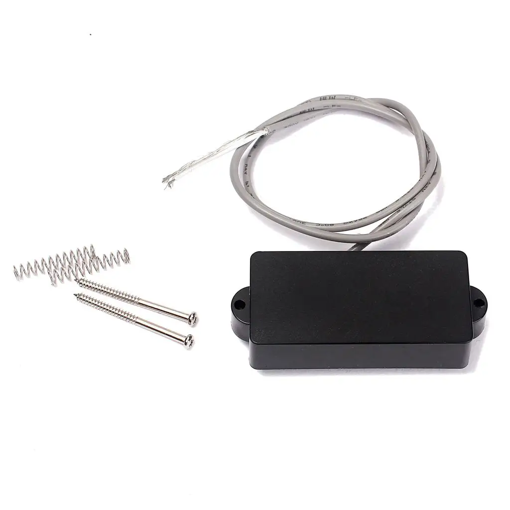 Black Covered 4-Pole Pickup compatible with cigar Box Guitar