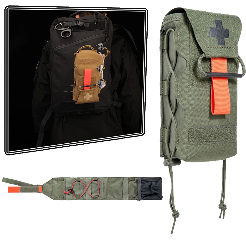 

German Vertical Personal First Aid Kit Outdoor Portable Emergency Storage Accessory Bag Rescue Medical Bag For Hunting Essential