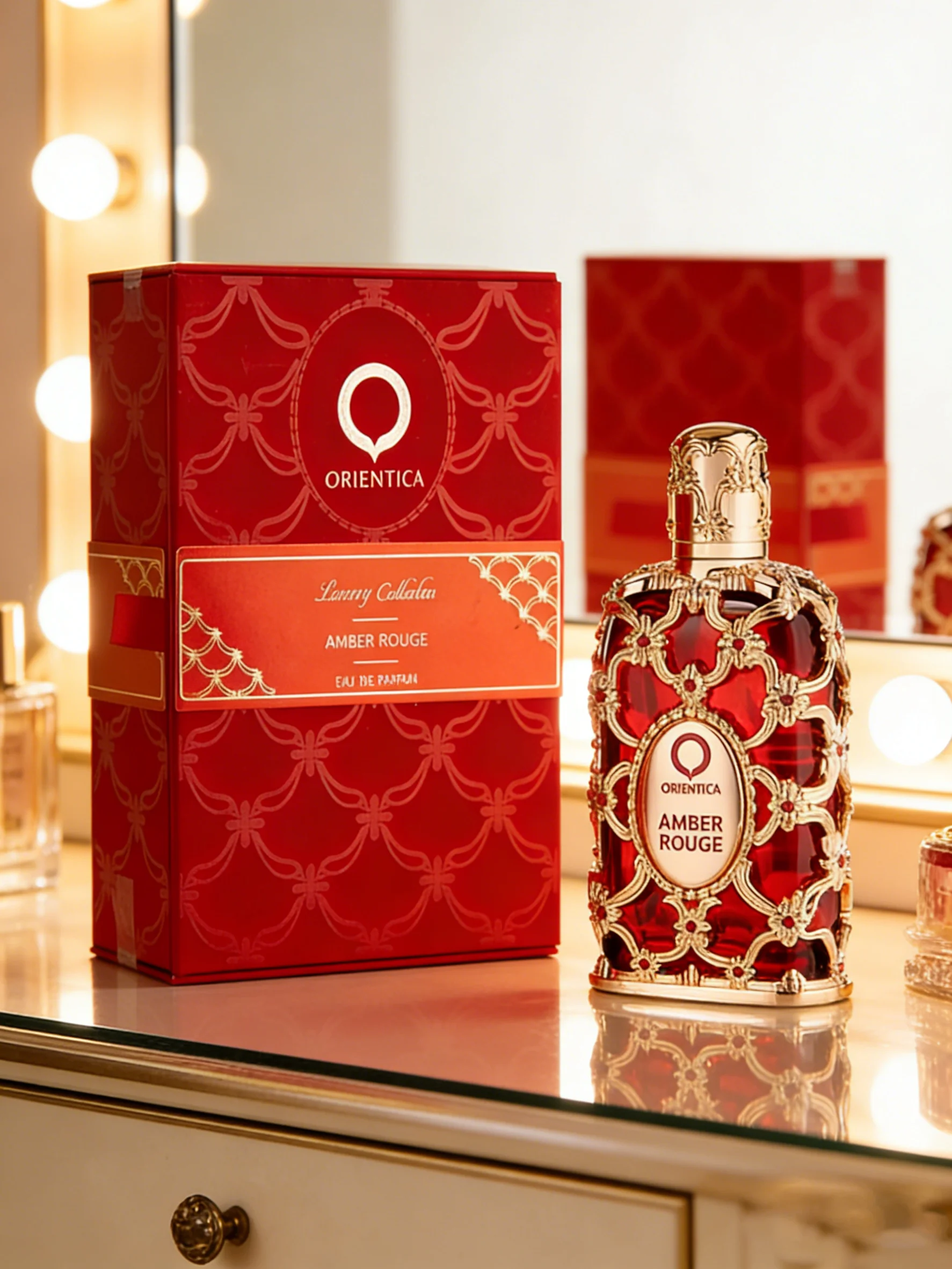

Orientica Luxury Collection Amber Rouge Unisex Eau De Parfum 80ml with Jasmine And Amber Fragrance