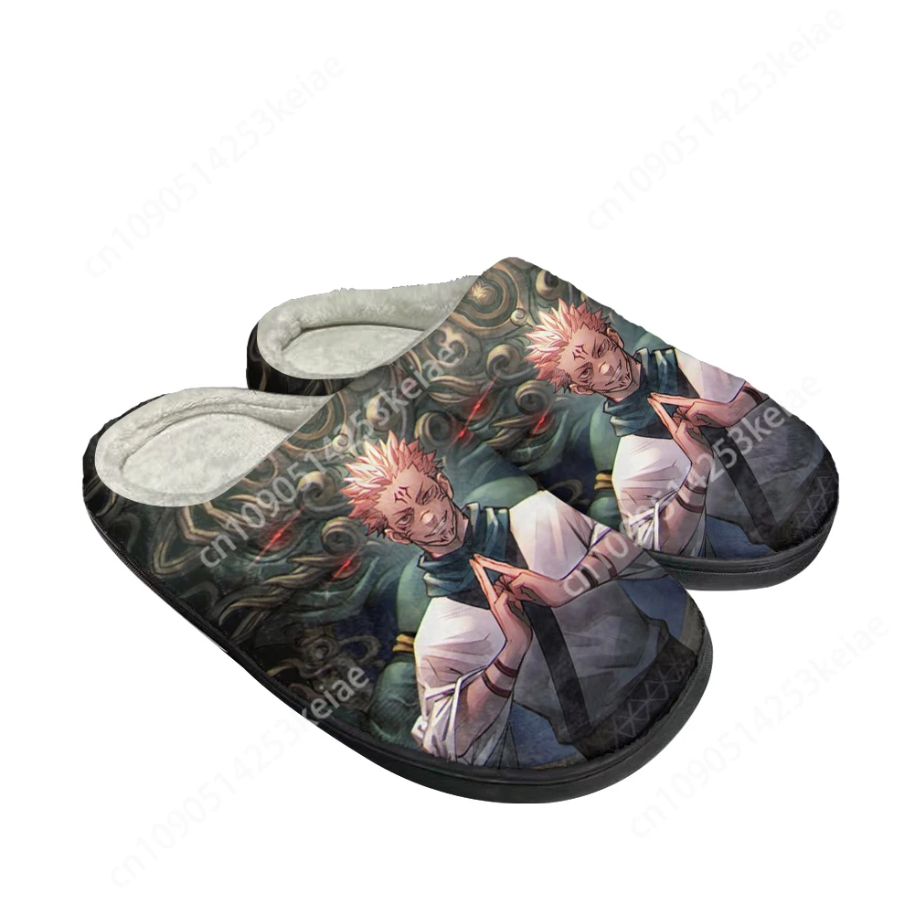 Hot Jujutsu Kaisen Fashion Cotton Custom Slippers Mens Womens Sandals Plush Casual Keep Warm Shoes Thermal Comfortable Slipper