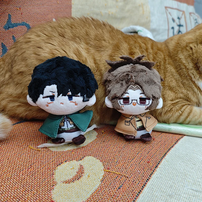 Attack On Titan Doll Mikasa Ackerman Levi Eren JäGer Armin Hanji Anime Cosplay Stuffed Doll Cartoon Figure Pendant Keychain Gift
