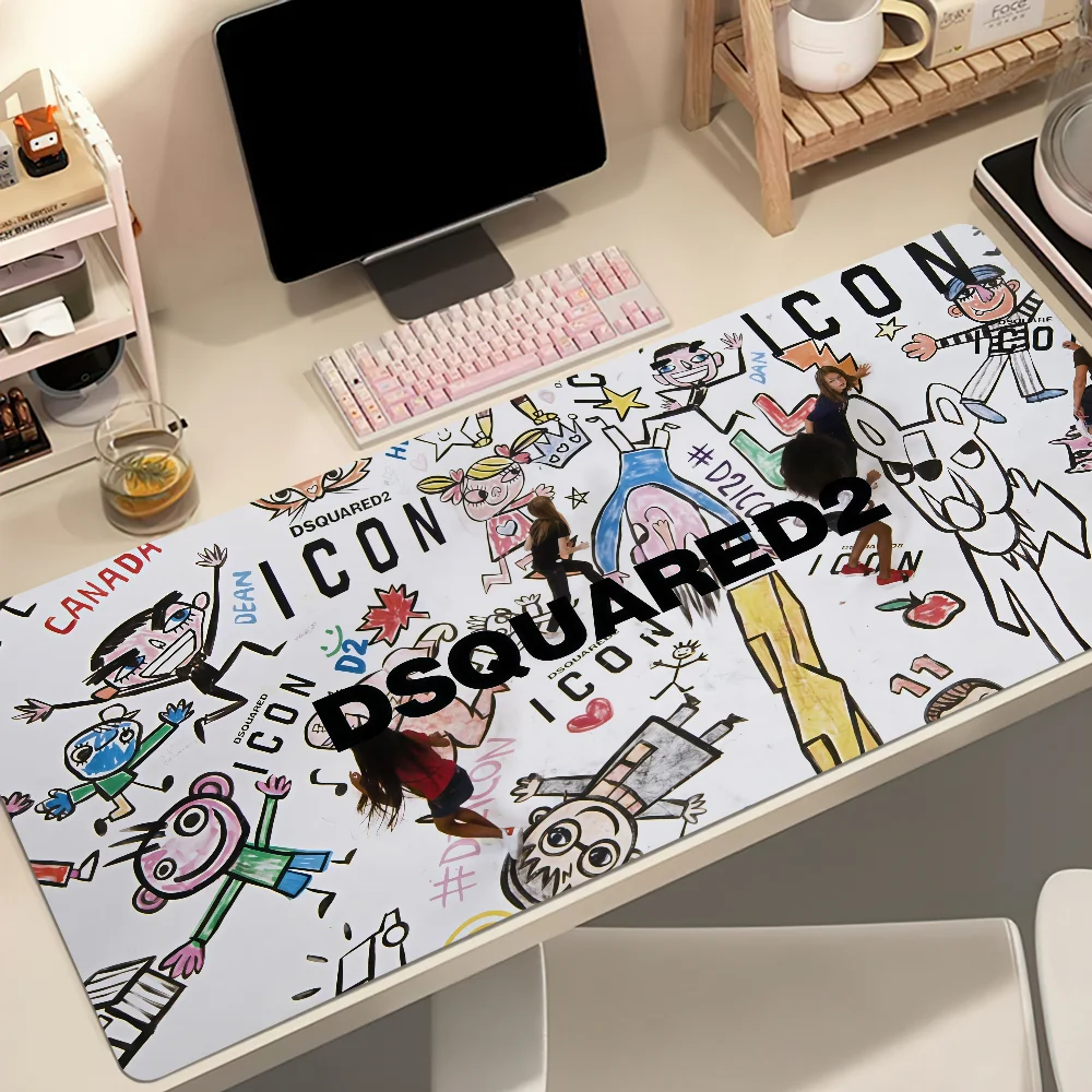 Fashion D-DSQUARED2 Mouse Pad Non-slip Thickened MousePad Student Gaming Cushion Large Writing Lockedge Office