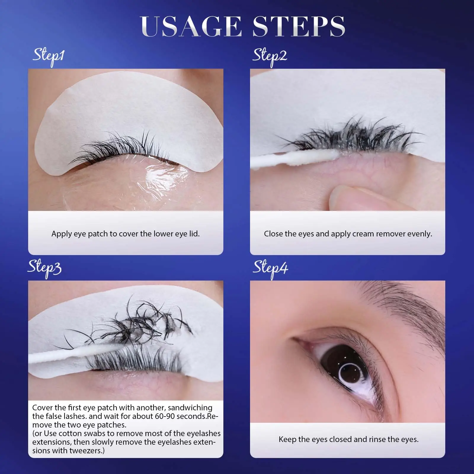 Gollee Eyelash Extension Remover New formula 1Min Fast Dissolve No Damage to Natural Lash Professional Adhesive Remover Supplies