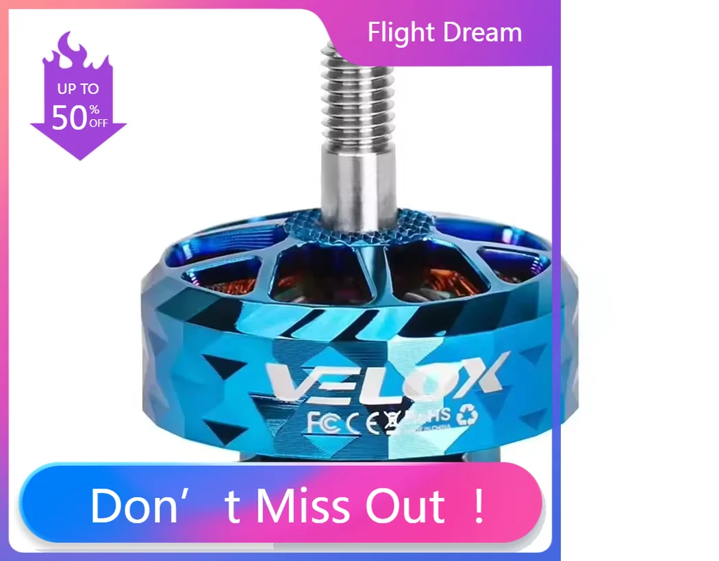

NYT-Motor VELOX VELOCE V2207.5 V2 2250KV 4-5S 1950/1750KV 6S Brushless Motor 4mm Shaft Diameter for RC FPV Freestyle Drones Part