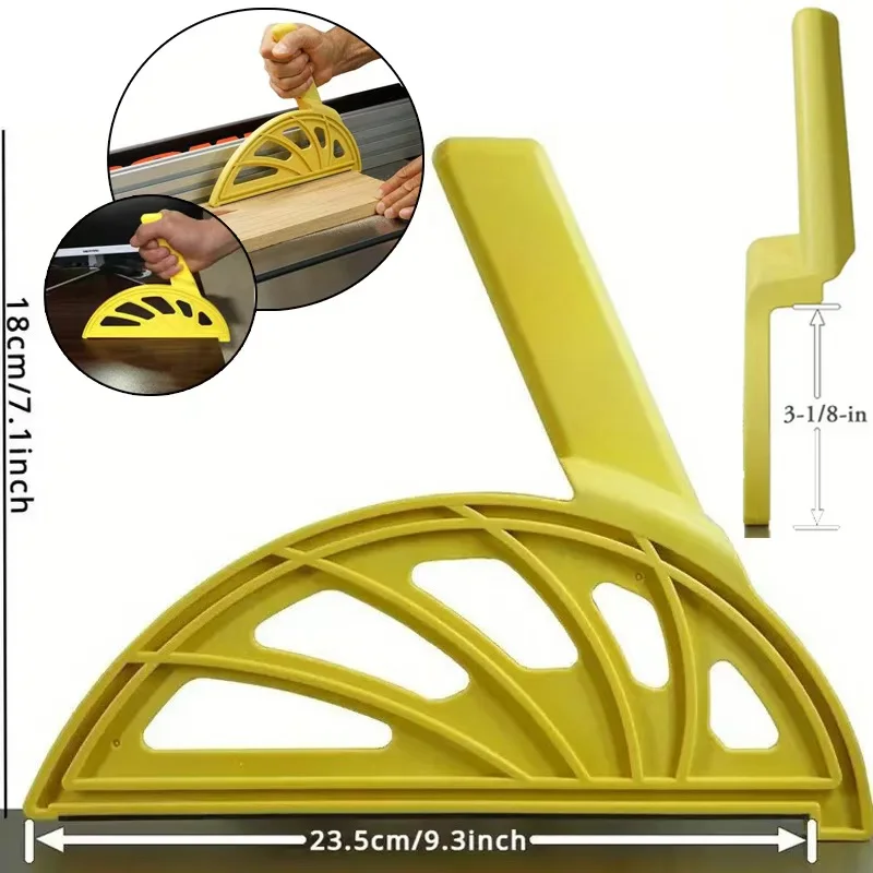 ตัวจับยึดไม้แบบปรับได้พร้อมด้ามจับแบบออฟเซ็ต 1 ชิ้น สำหรับเลื่อยวงเดือน เครื่องเราเตอร์ และเครื่องตัดไม้ ﻿