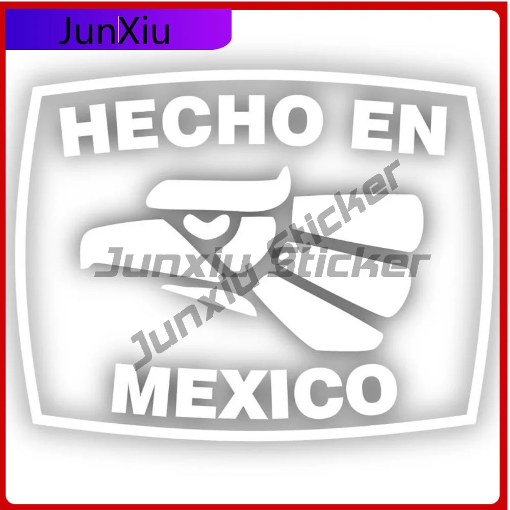 

Hecho En Mexico White Shaped Vinyl Sticker Exterior Occlusion Scratch Decal Accessories Culture Mexico Decorative Decals Suv Pvc