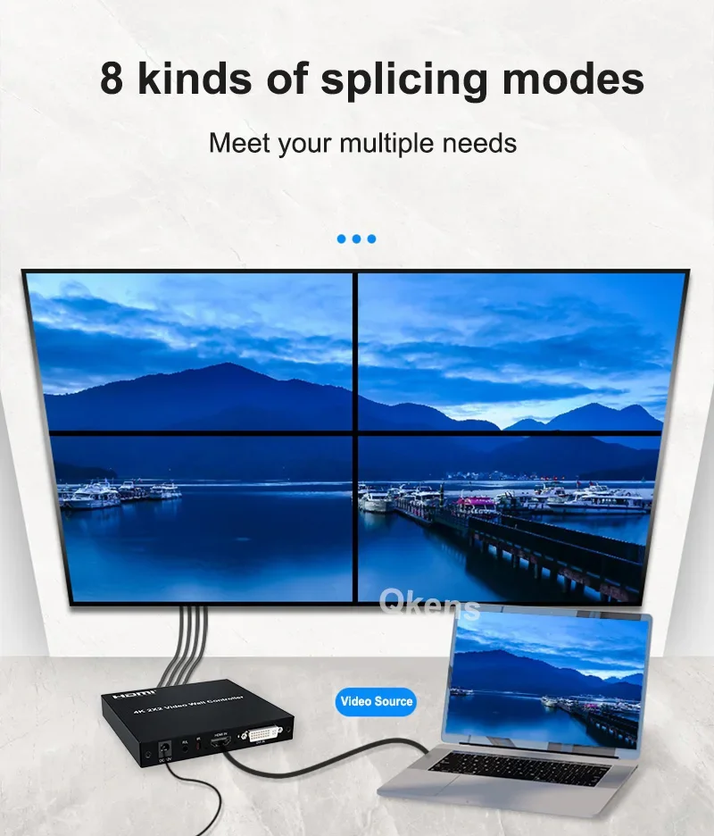 Imagem -04 - Hdmi tv Wall Controller Multi Monitor Splicing Processor Video Stitching Box Screen Splicer 4k 2x2 1x1 1x4 1x2 2x2