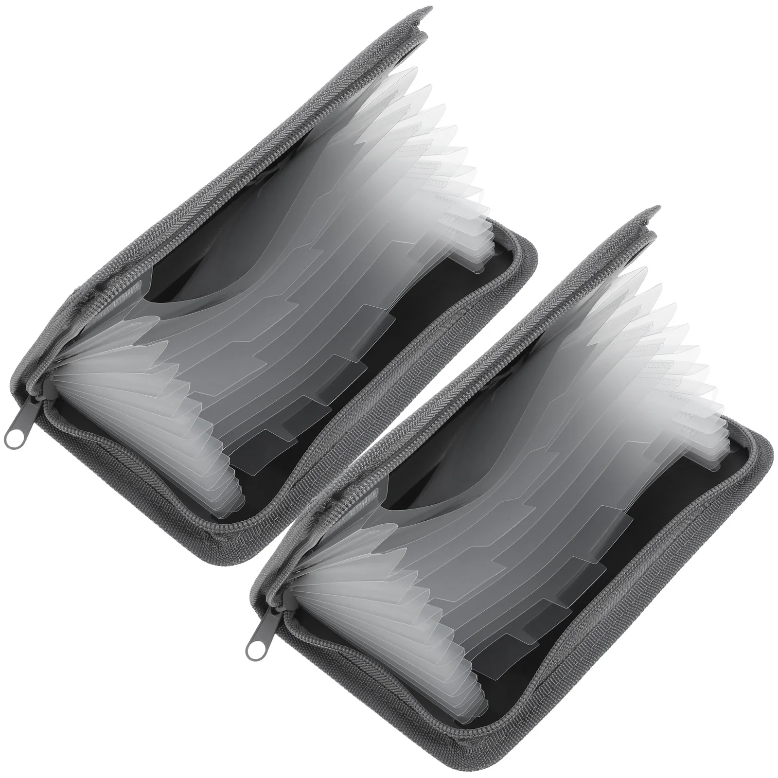 2Pcs Large Capacity Wind Bellows File Folder Multi-Layer Receipt Organizer for Office Home School Travel Document Storage