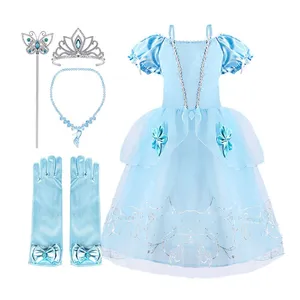 Rapunzel Dress for Girls Cinderella Belle Dress Fantasy Children Birthday Party Princess Costume Children Halloween 8 Main Sales Cinderella - №6