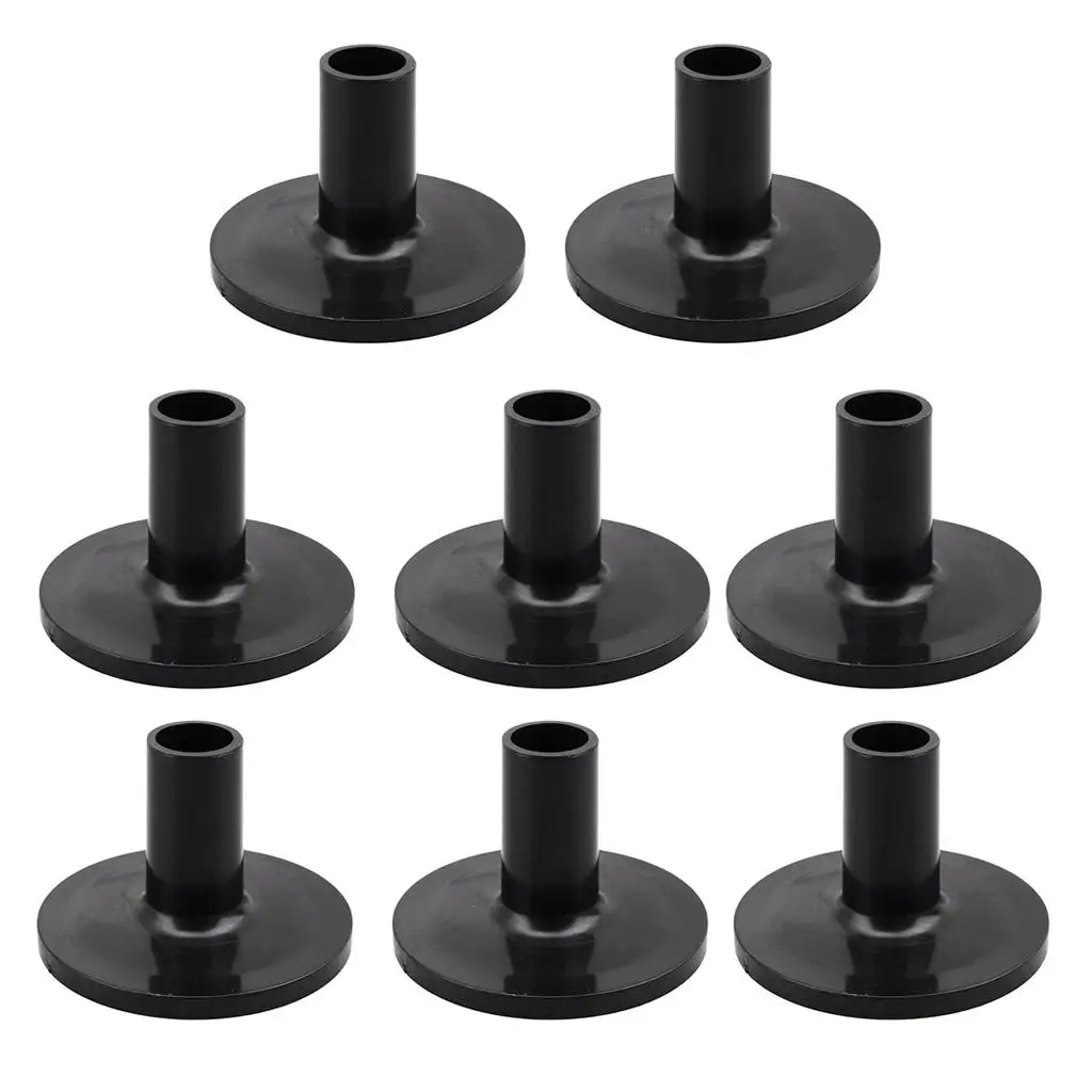 Tooyful 8pcs Long Cymbal Stand Sleeves with Flange Base for Drum Set Percussion Instrument