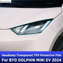 Car Headlight Protection Transparent Anti-Scratch Protective Film TPU Stickers For BYD Dolphin Mini Seagull EV 2024 Accessories