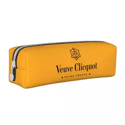 Champagne Orange Pencil Cases Creative Veuves Clicquots Pen Box Bag Kids Large Storage Office Gifts Pencilcases