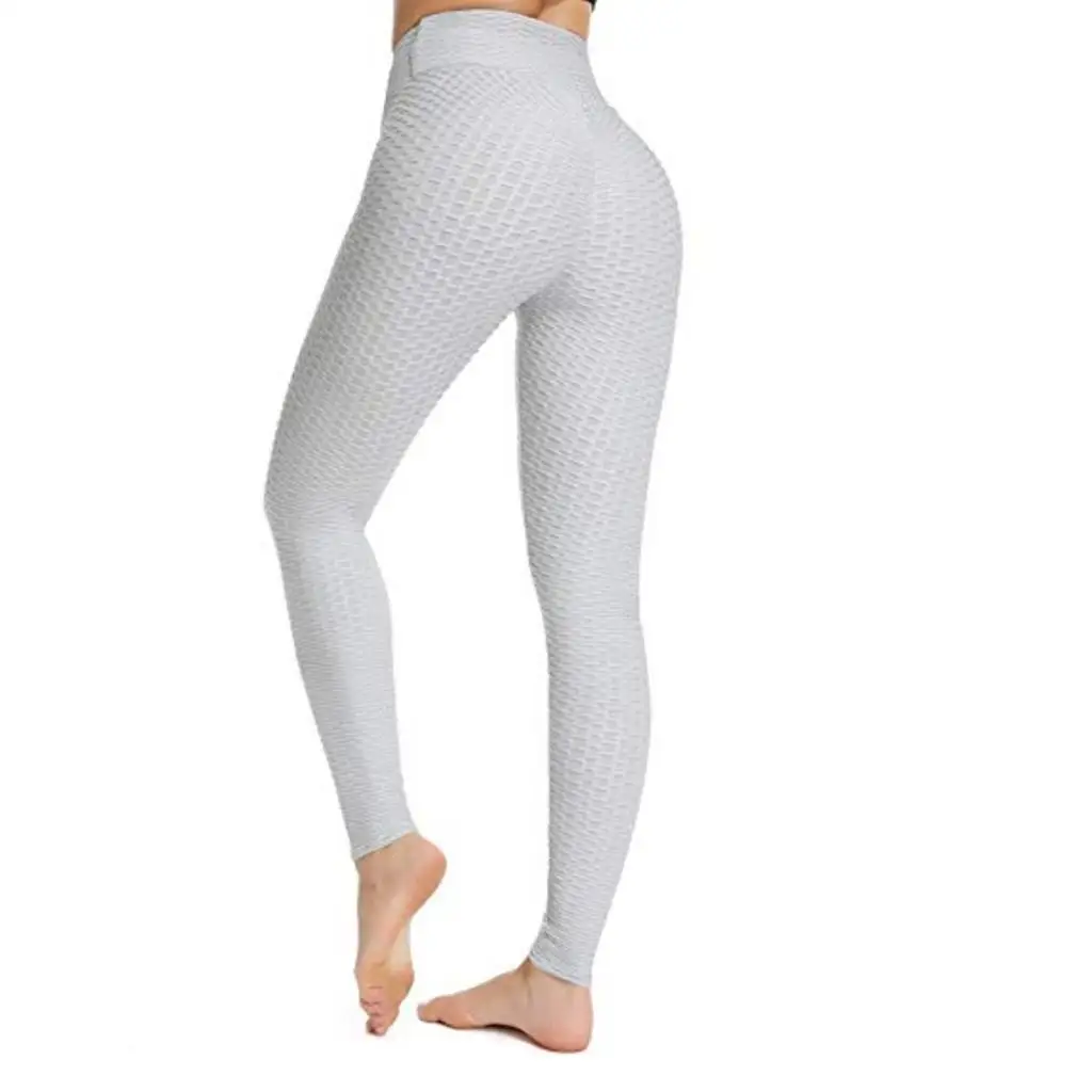 Women’s Athletic Pants High Waist Tummy Control Yoga Leggings Honeycomb Butt Lift Tights for Gym Training Jogging and Cycling