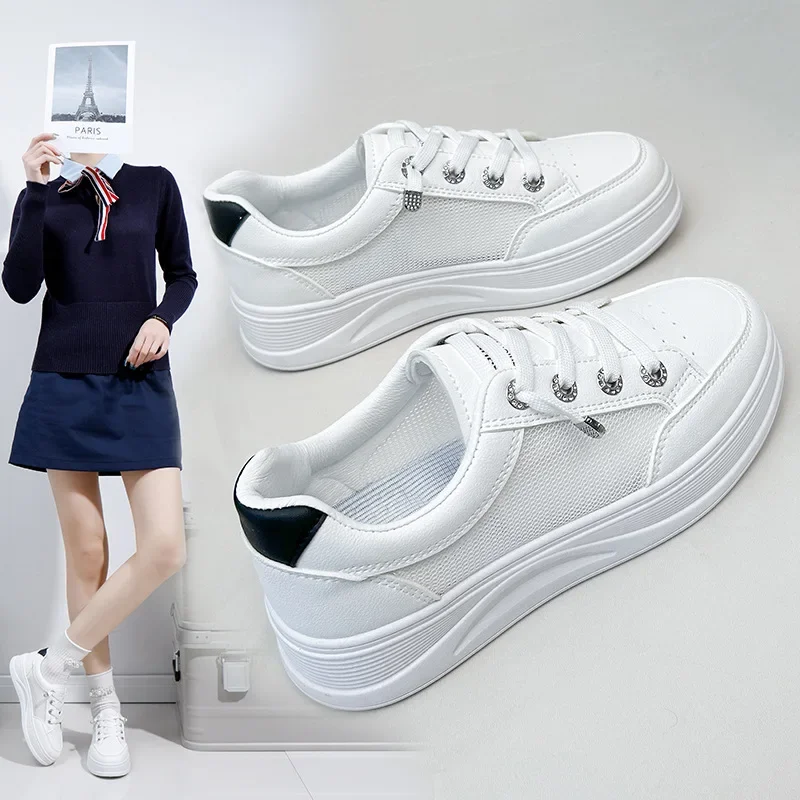 

Women's Fashion Spring New Thick Soled Height Increasing Breathable Casual Shoes