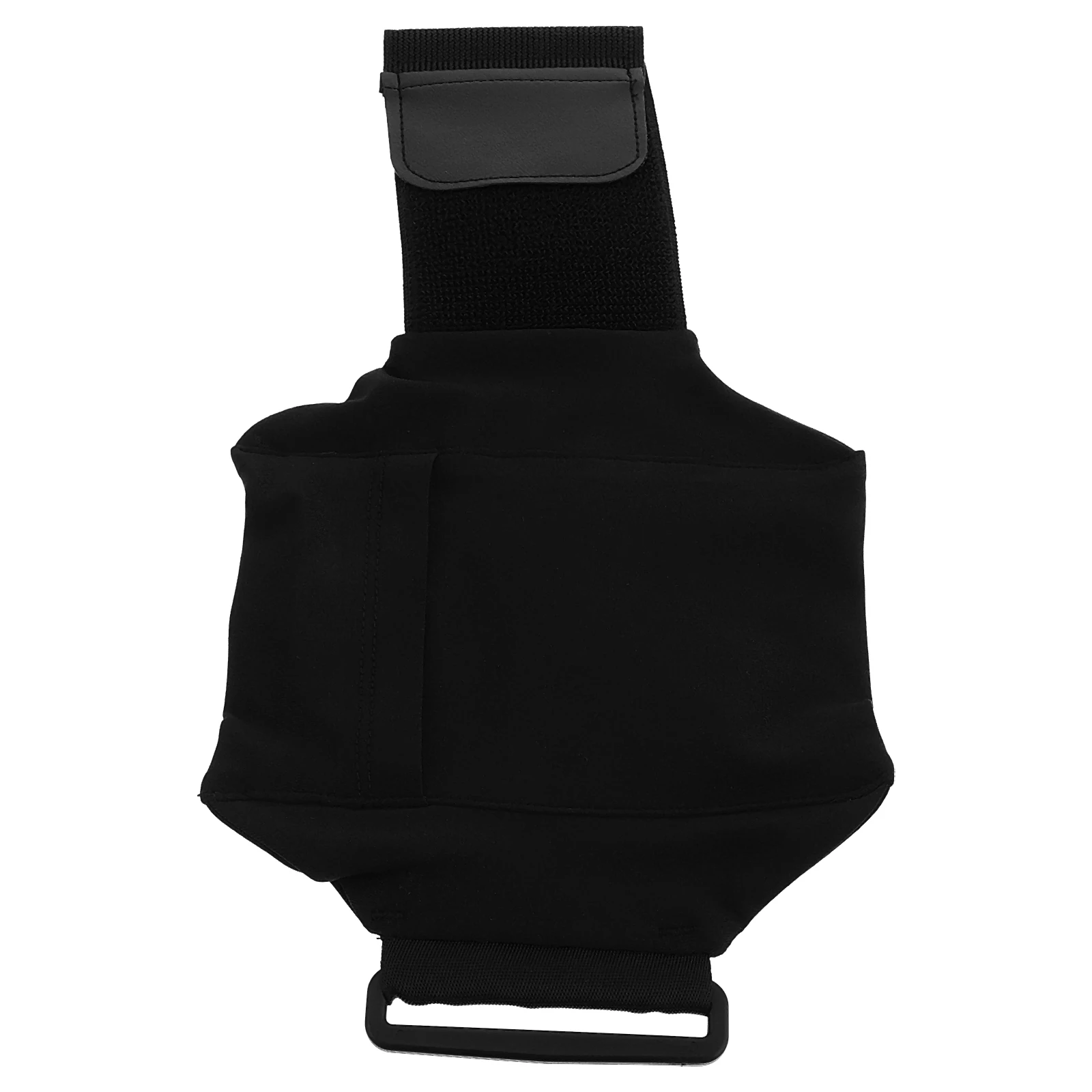 

1pc Sports Bag Elastic Leg Pouch Black Nylon Phone Armband Running Adjustable Size Outdoor Travel Fitness