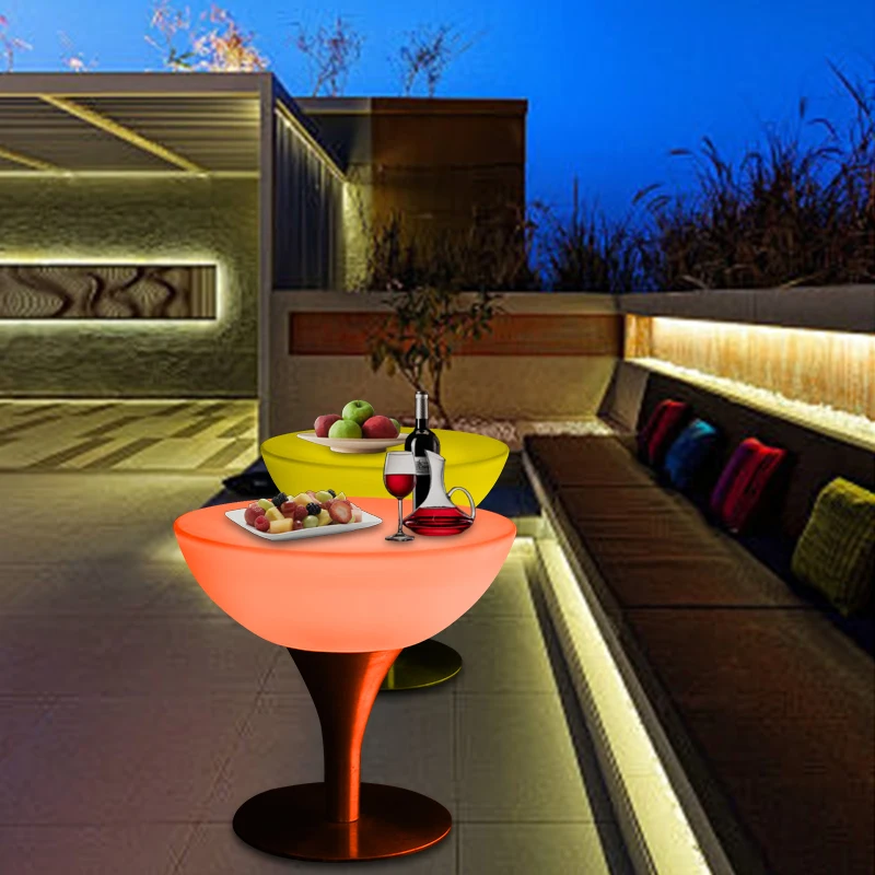 

Rechargeable 16 Colors Changing Led Bar Table Led Tables Bar Furniture For Wedding Party Bar Cafe Hotel Nightclub