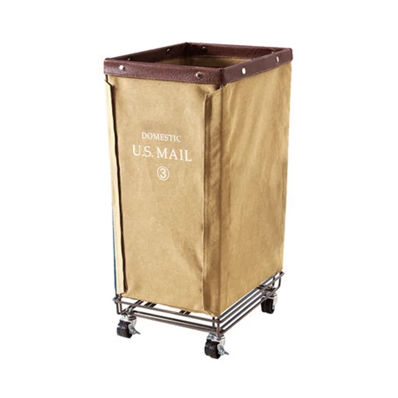Foldable high-quality laundry basket Industrial style household clothing storage basket Removable bedroom large canvas storage b