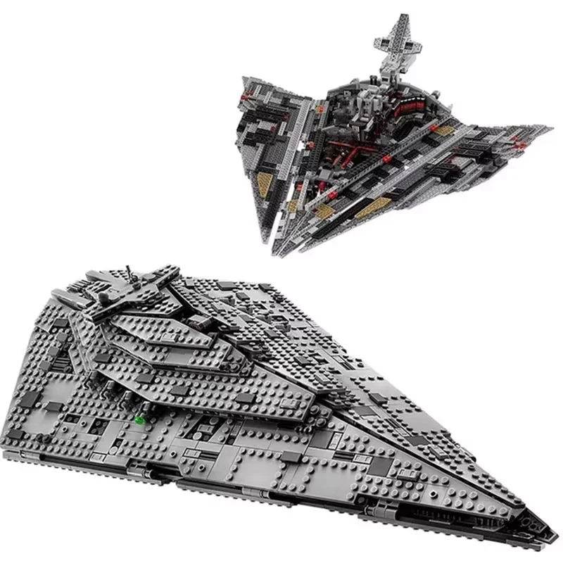 New Spaceship Bricks Stars First Order Destroyer Space Set 75190 1416Pcs Model Building Blocks DIY Kit For Children Birthday Toy