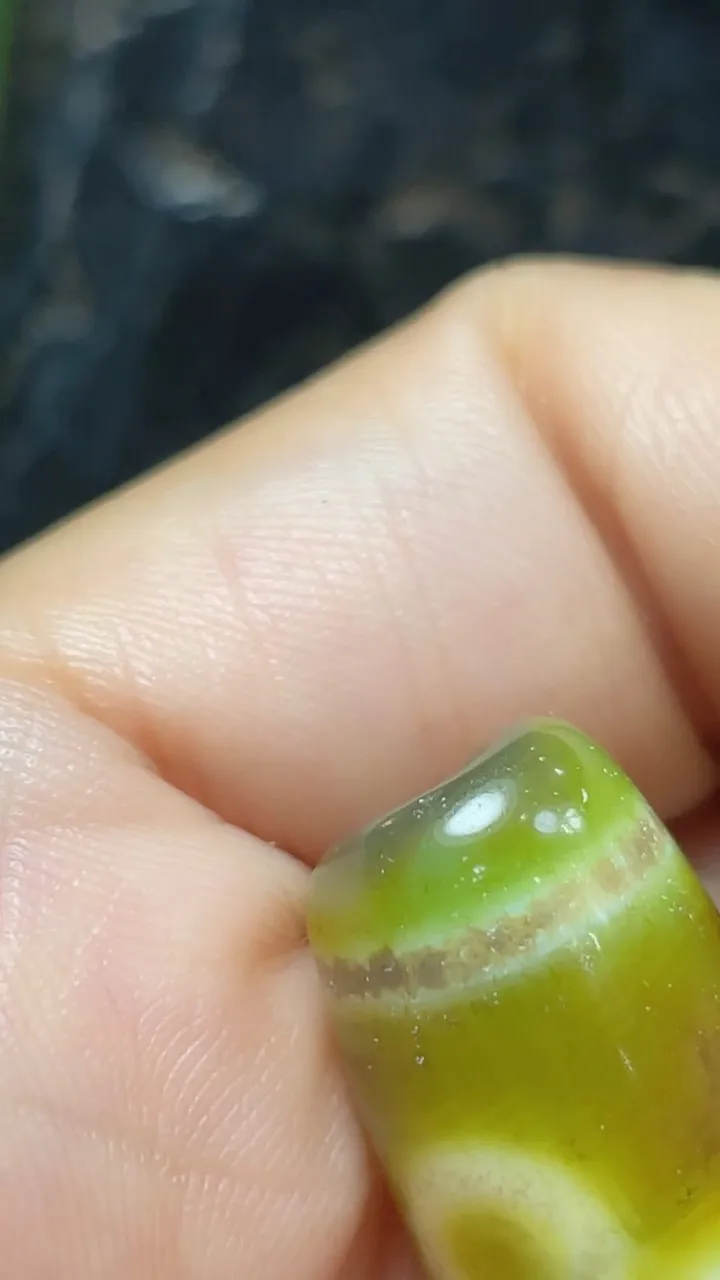 Tibetan Nepalese Himalayan Bead Ancient agate Old Dzi Talisman 5 eye Bead Amulet