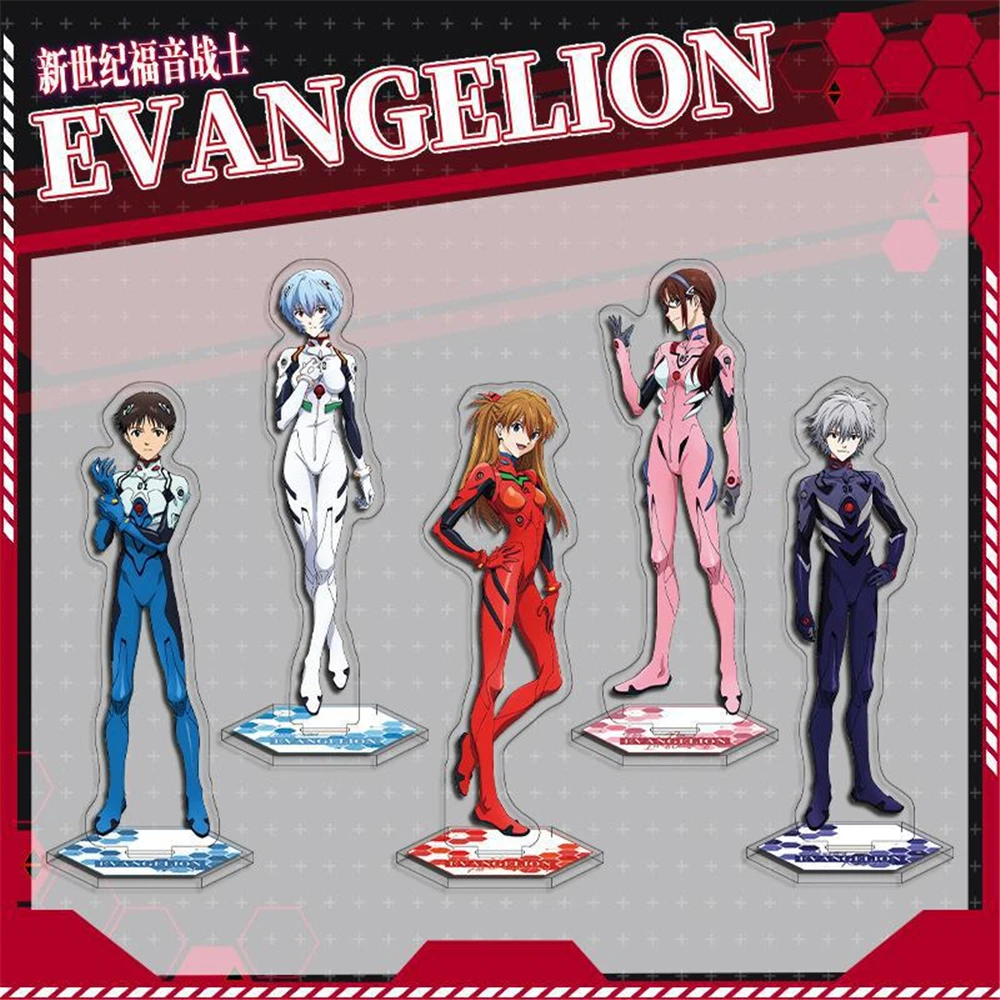 16cm Anime NEON GENESIS Century EVANGELION EVA Ayanami Rei Ikari Shinji Cosplay akrylowy stojak na figurki Model płyta dekoracja biurka