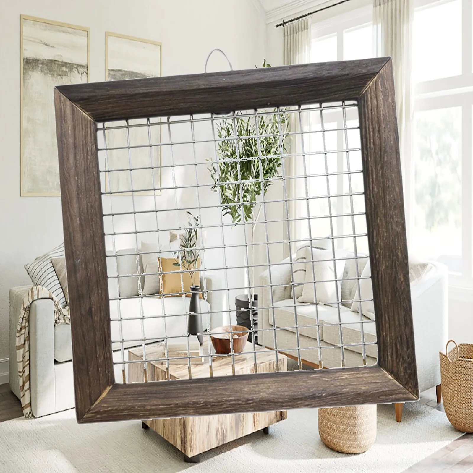 Wall Planter Easy Installation with Wire Mesh Air Plant Frame Hanging Airplant Holder Wall Hanging Planter for Small Ferns