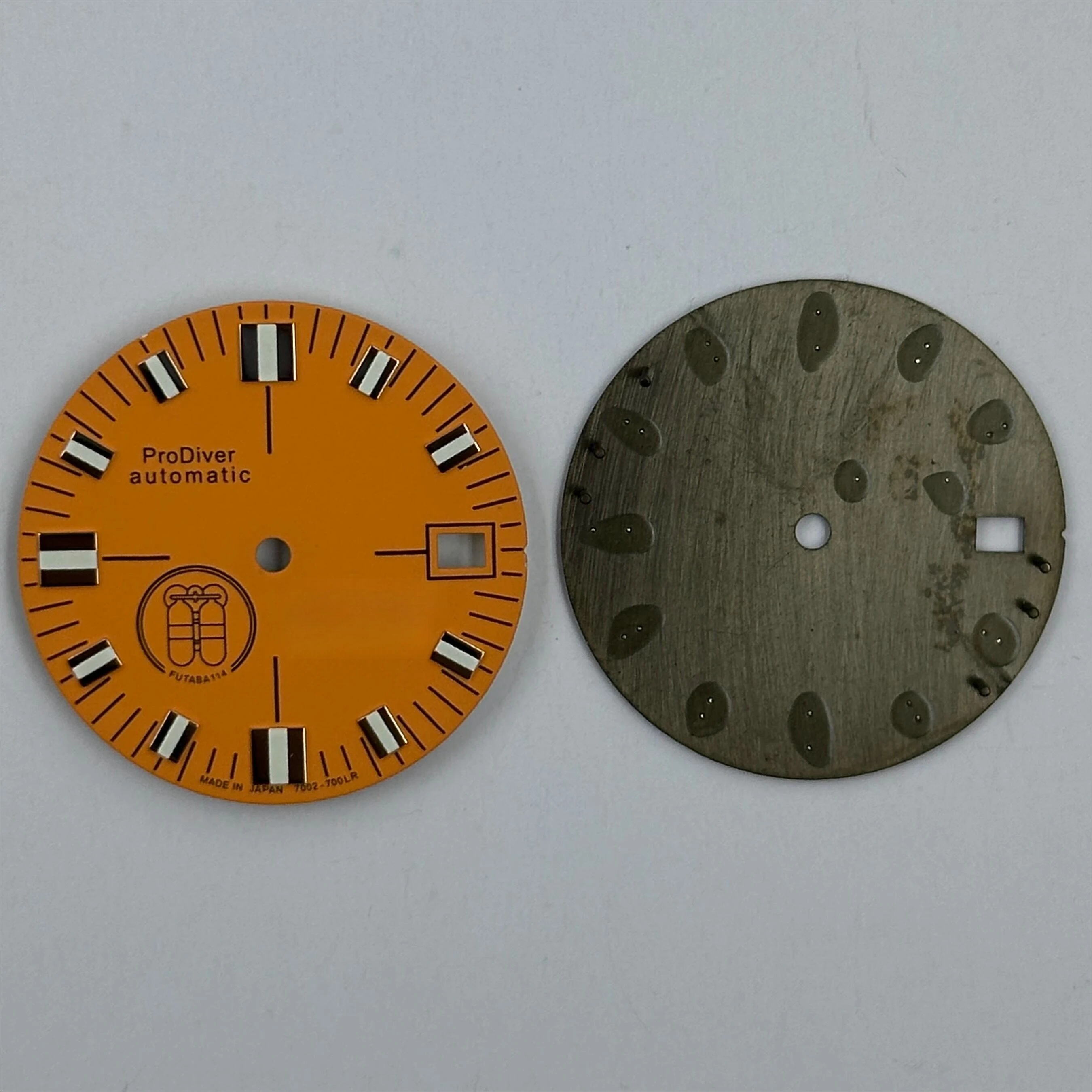 Customized New NH35 Movement Dial 28.5mm Green Luminous Diving Watch Literal Log Model Modified Surface Watch Accessories