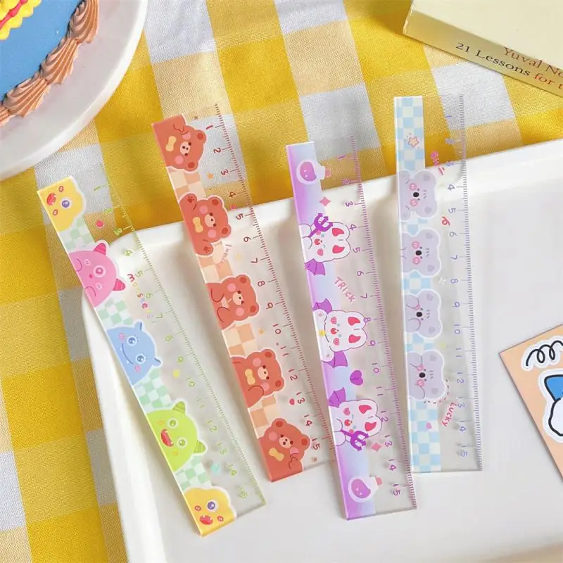 

Cute Kawaii Study Time Cartoon Ruler Multifunction Diy Drawing Rulers for Kids Students Office School Stationery