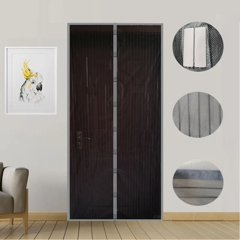 Strong Magnetic Automatic Curtains Door Curtain Anti-mosquito and Insect-Proof Mesh Mosquito Gauze Automatic Closing Large-Size