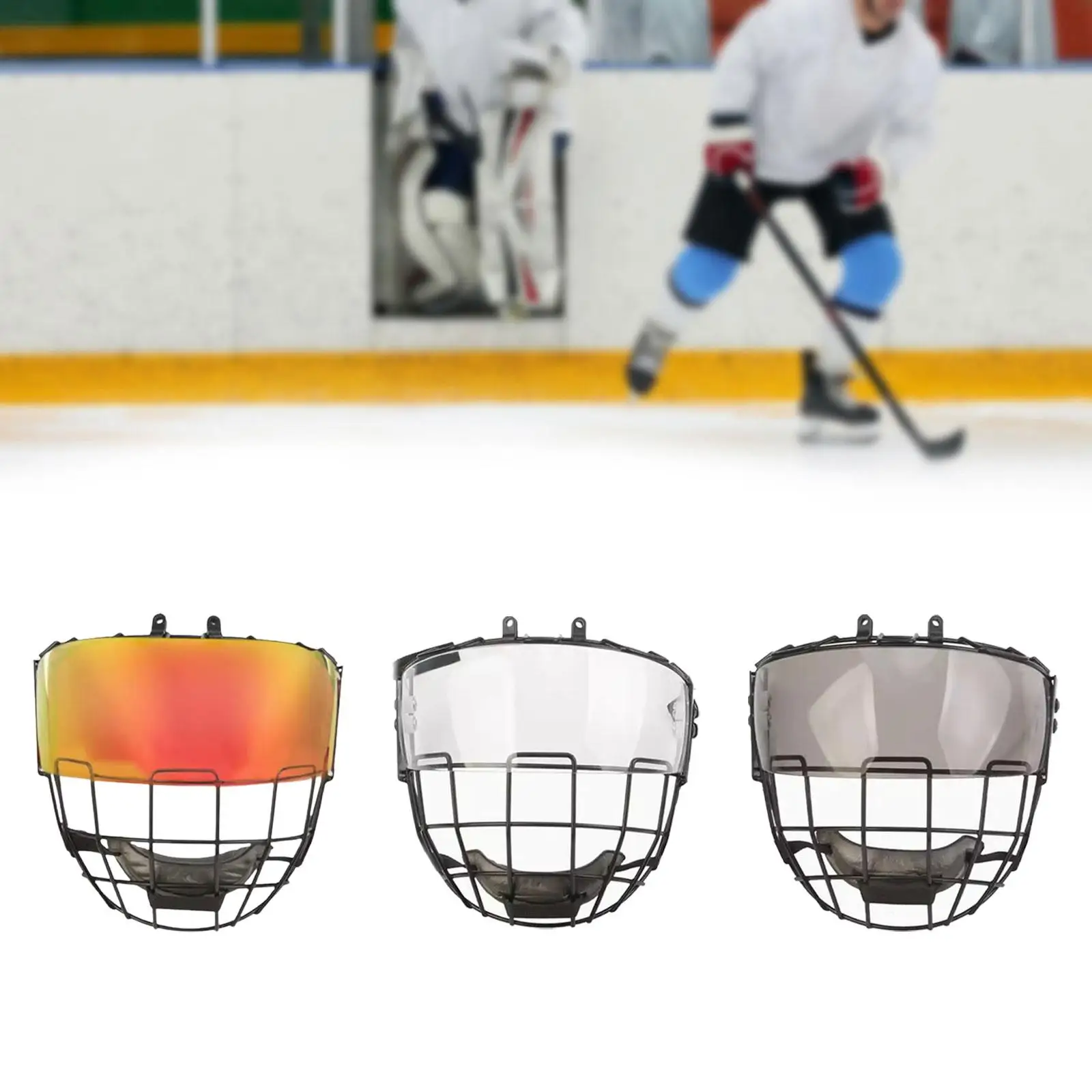 

Hockey Helmet Cage Protective Cover Professional Accessories Scratch Resistant Portable Helmet Mask Hockey Visor Eye Protection