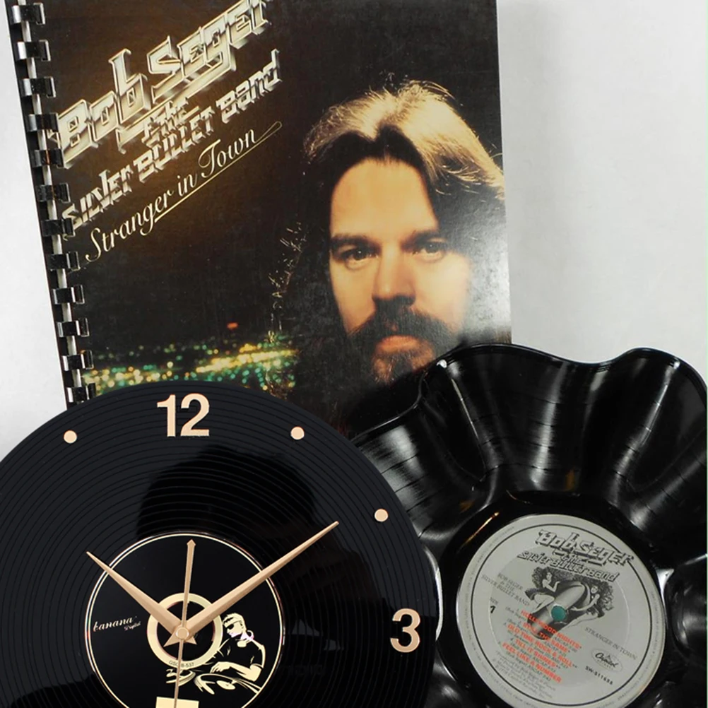 

Vinyl Record Wall Clock Black Gold Acrylic Note Design Home Office Decor Vintage CD Clocks Timepiece Wall Hanging Clock