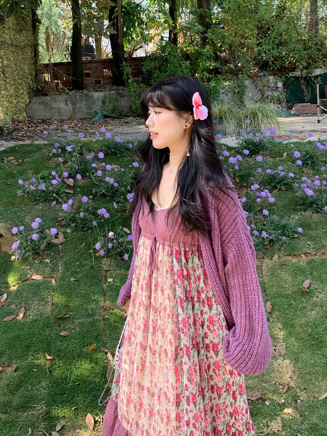 

Розово-фиолетовый свободный кардиган Mimosa больших размеров, женская нежная весенняя модная одежда больших размеров, эксклюзивно онлайн