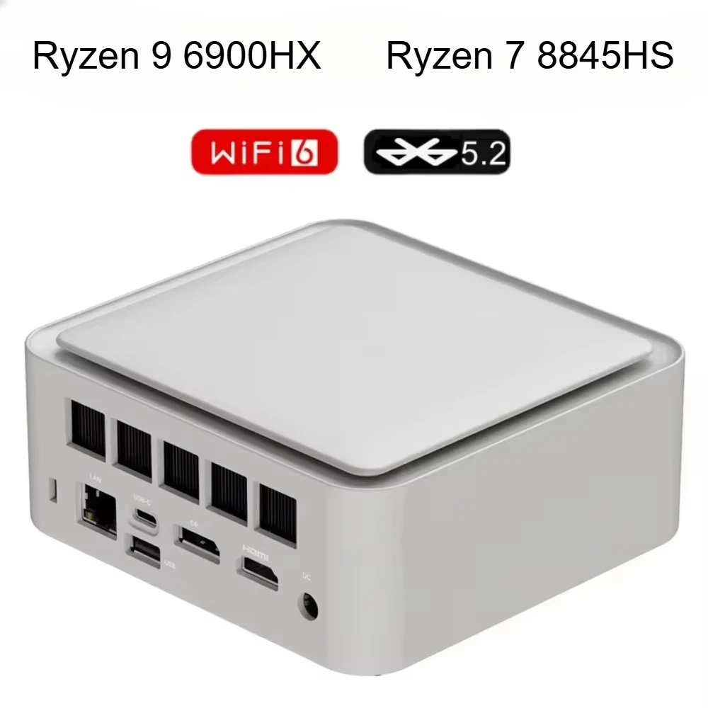 SZBOX AMD Ryzen 9 6900HX AMD Ryzen 7 8845HS Computer Wins11 DDR5 NVME SSD USB4.0 WIFI6 BT5.2 Gaming Office MINI PC