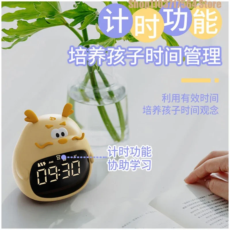 Electronic small alarm clock for students with charging mute headboard luminous Creative personality Lazy voice oversized childr