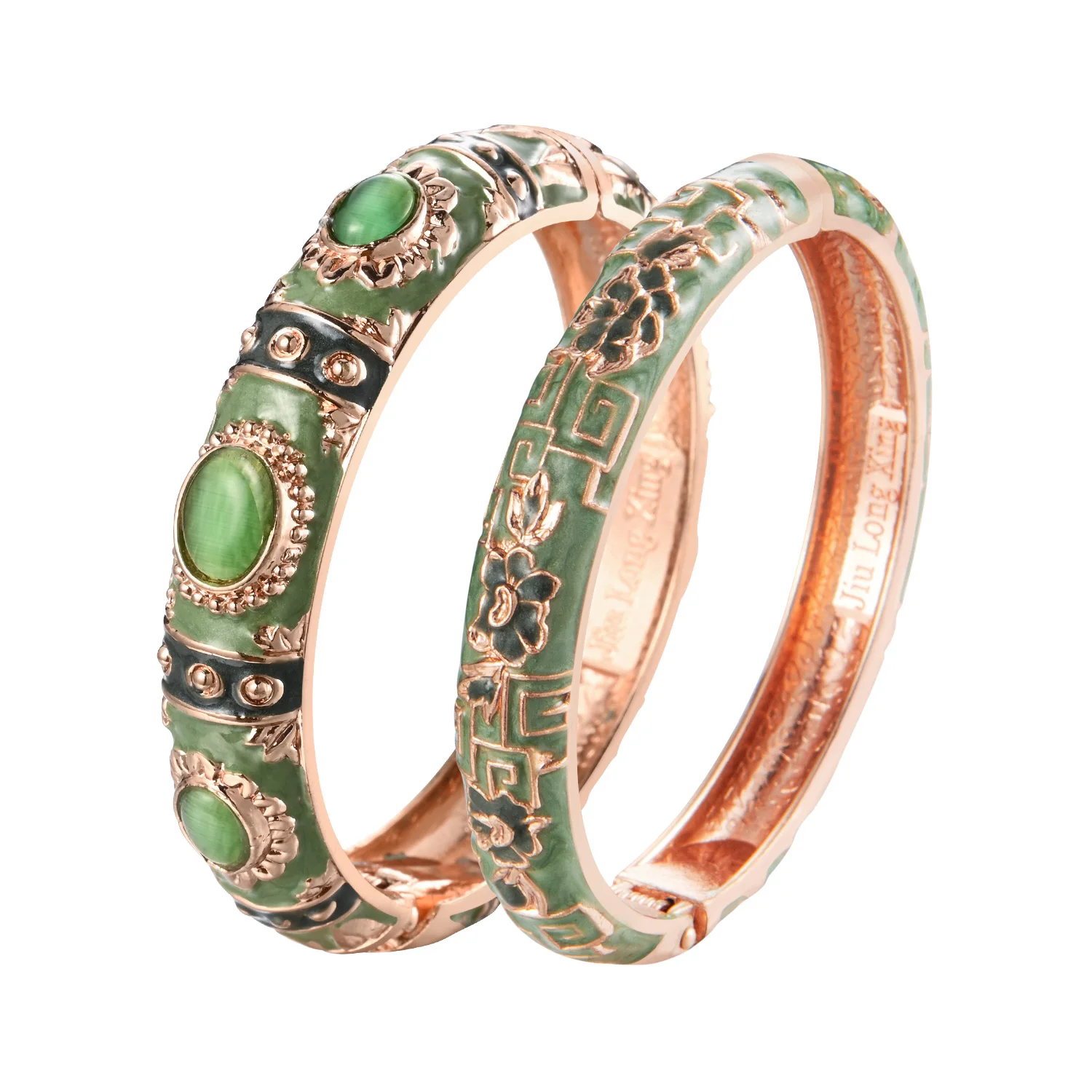 2PCS Indian Bangles For Women Women\'s Bangle Cloisonne Bracelet Sets Women\'s Jewelry Vintage Accessories Trendy Style Bangles