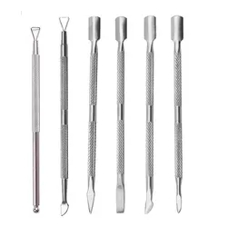 1Pcs Stainless Steel Double Head Cuticle Pusher Manicure Tools for Nails Polish Glue Cuticle Remover Accessories